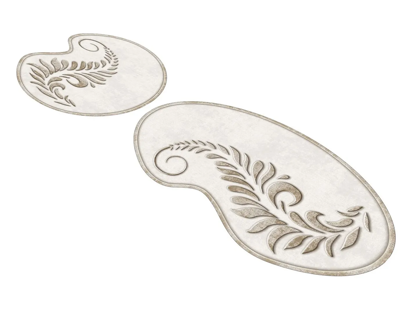 New Alfombra de baño Set (2 piezas) 210FG41115KR crema Multicolor