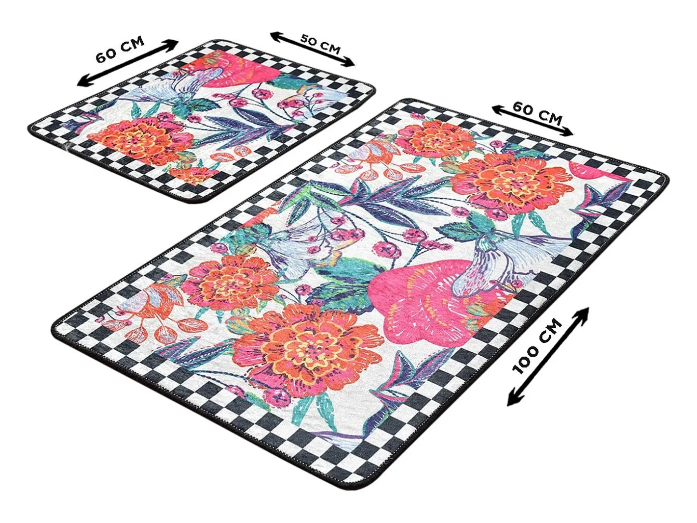 Alfombra de baño Set (2 piezas) Flori Multicolor Discount