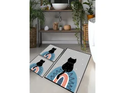 Alfombra de baño Set (3 piezas) Waiten Multicolor