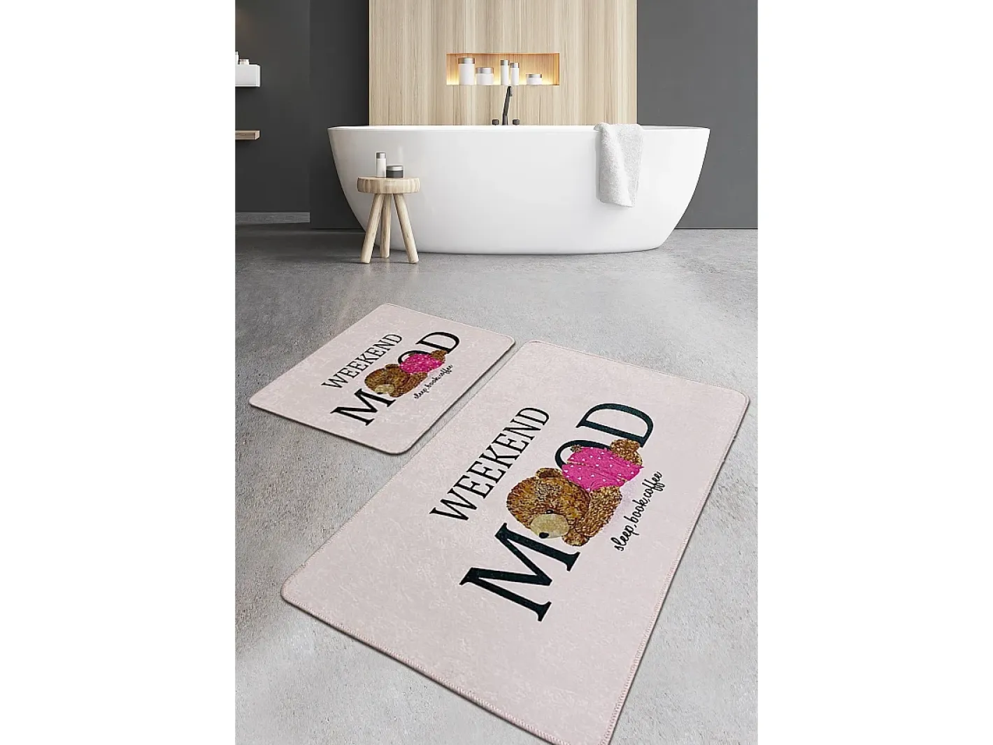 Discount Alfombra de baño Set (2 piezas) Weekend Mood Djt Multicolor