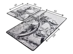 Alfombra de baño Set (2 piezas) Hand Draw Multicolor Best