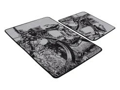 Alfombra de baño Set (2 piezas) Hand Draw Multicolor Best