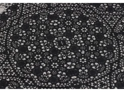 Alfombra De Baño|Ropa De Cama-Alfombra de baño Set (2 piezas) Paisley DJT antracita negro blanco Multicolor