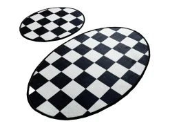 Alfombra de baño Set (2 piezas) Dama DJT Multicolor New