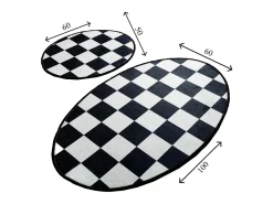 Alfombra de baño Set (2 piezas) Dama DJT Multicolor New