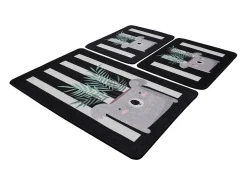 Outlet Alfombra de baño Set (3 piezas) Rovio Multicolor