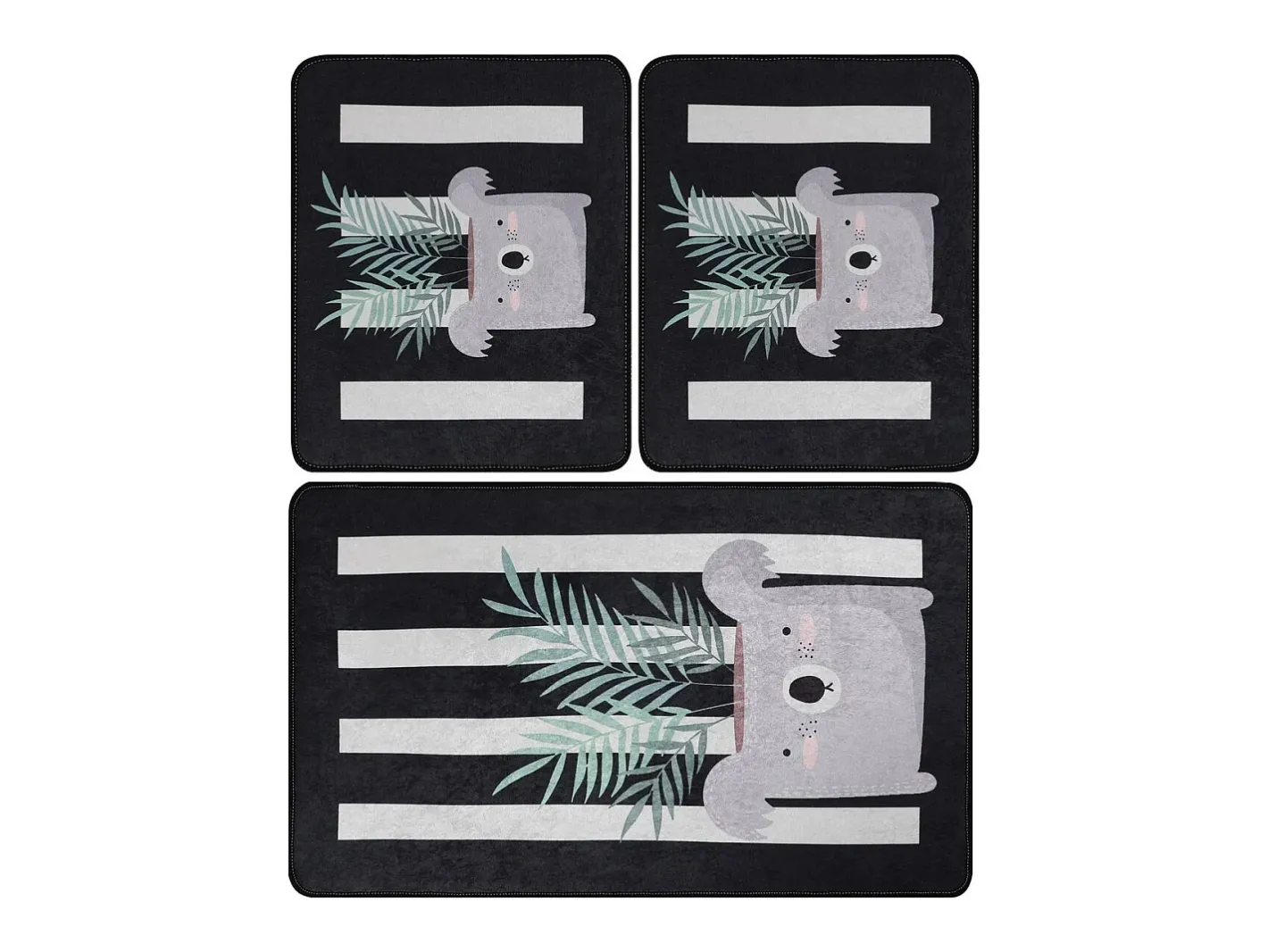 Outlet Alfombra de baño Set (3 piezas) Rovio Multicolor