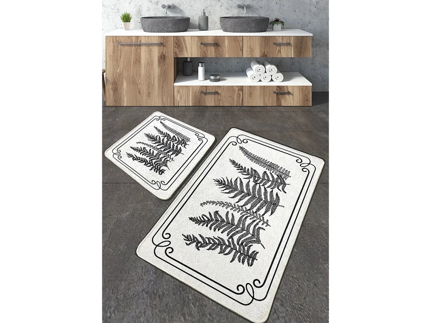 Alfombra de baño Set (2 piezas) Tokyo Multicolor Outlet