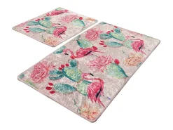 Sale Alfombra de baño Set (2 piezas) Flamenco Multicolor