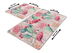 Sale Alfombra de baño Set (2 piezas) Flamenco Multicolor