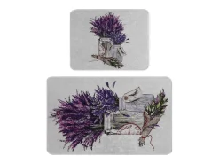 Alfombra De Baño|Ropa De Cama-Alfombra de baño Set (2 piezas) Purpura Multicolor