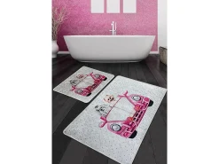 Alfombra de baño Set (2 piezas) Dogs Vosvos Djt Multicolor Best