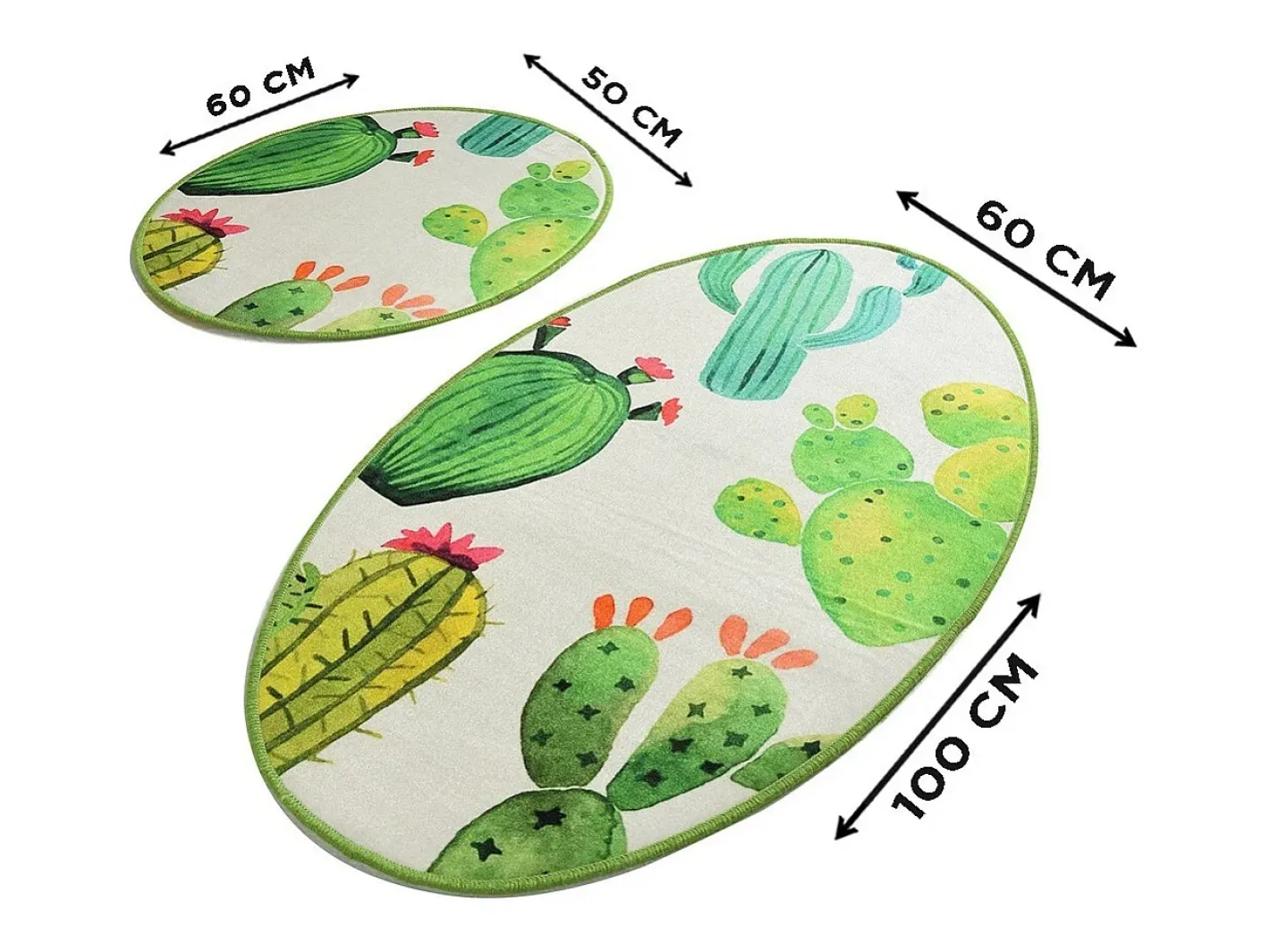 Alfombra de baño Set (2 piezas) Kaktüs DJT Multicolor Sale