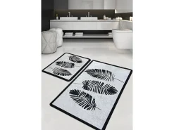 Alfombra De Baño|Ropa De Cama-Alfombra de baño Set (2 piezas) Hoja Djt Multicolor