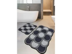 Alfombra de baño Set (2 piezas) Ciorcail gris azul oscuro Multicolor Online