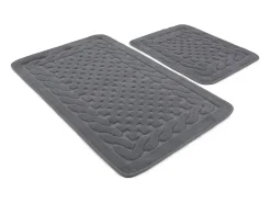 Alfombra De Baño|Ropa De Cama-Alfombra de baño Set (2 piezas) Bambi Cotton gris Multicolor