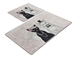 Alfombra De Baño|Ropa De Cama-Alfombra de baño Set (2 piezas) Wedding Multicolor