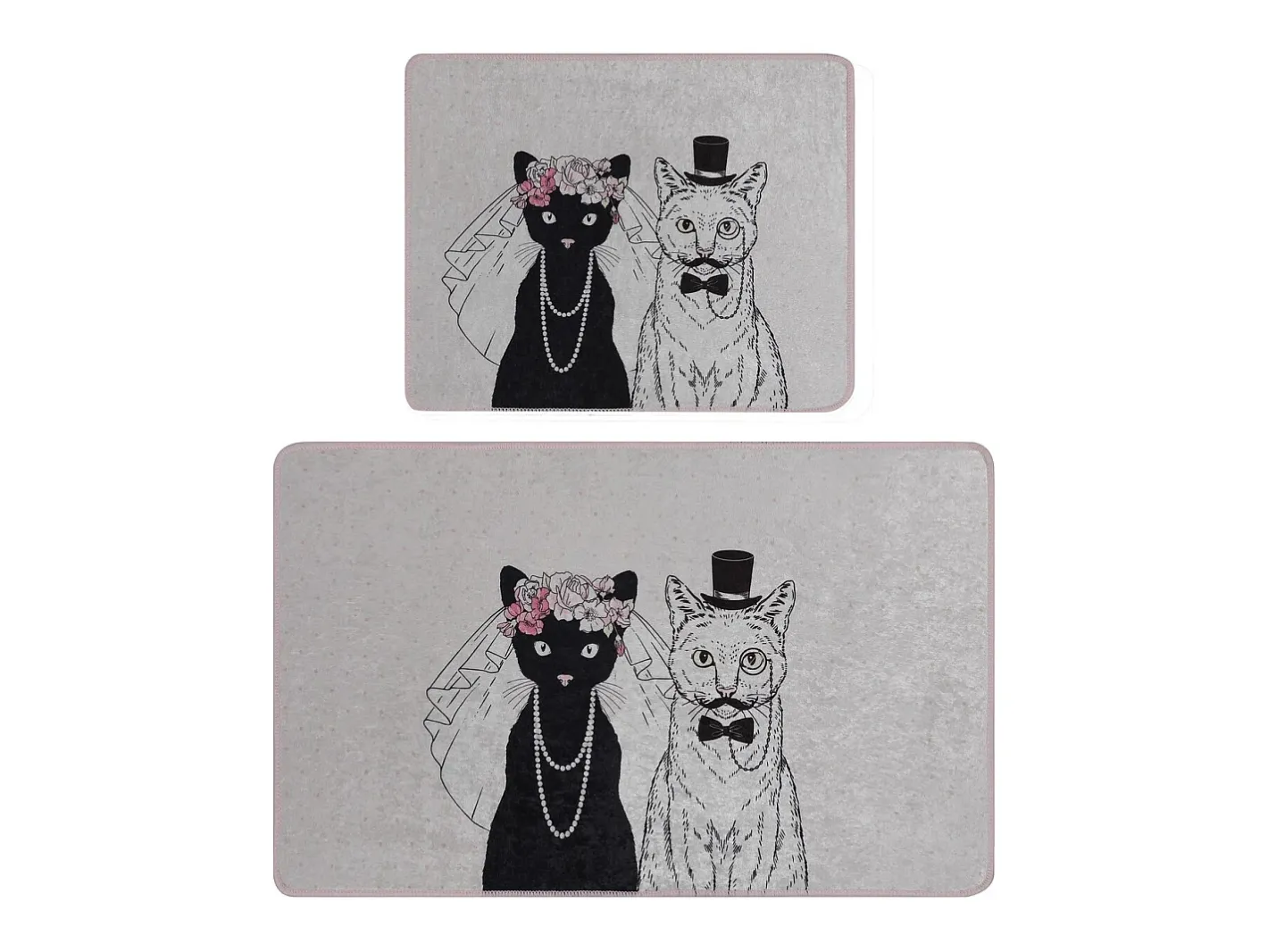 Alfombra De Baño|Ropa De Cama-Alfombra de baño Set (2 piezas) Wedding Multicolor