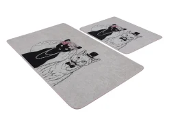 Alfombra De Baño|Ropa De Cama-Alfombra de baño Set (2 piezas) Wedding Multicolor