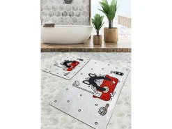 Alfombra de baño Set (2 piezas) Dogs Shower Djt Multicolor