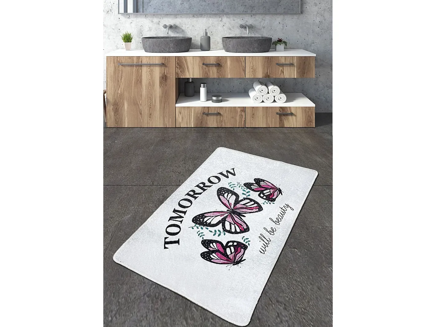 Alfombra de baño Tomorrow Djt (80 x 100) Multicolor Sale