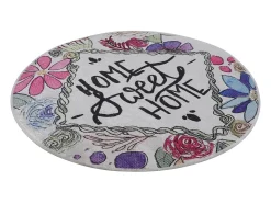 Alfombra de baño Topiary Circle Djt 80 Multicolor New