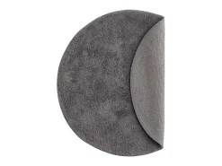 Discount ebuy24 Alfombra de baño Valle Ø60cm oscuro. Gris