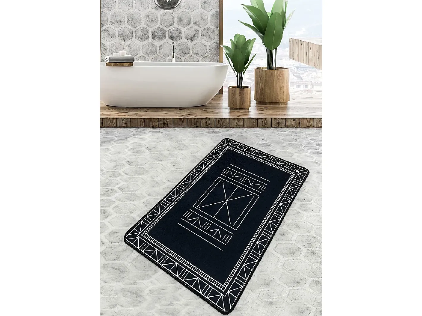 Alfombra de baño Vansiya Multicolor Hot
