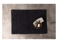 ebuy24 Alfombra de baño Wilmer 80x50cm color . Negro