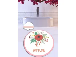 Alfombra de baño With Love (200 cm) Multicolor Hot