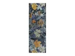 New Alfombra de cocina - Dibujos con hojas - - 52 x 200 cm - RICCI Azul
