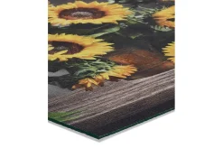 New Alfombra de cocina - Dibujos con flores - - 52 x 100 cm - RICCI Amarillo