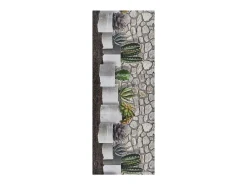 Alfombra De Cocina-Alfombra de cocina - Dibujos con flores - - 52 x 100 cm - RICCI Gris
