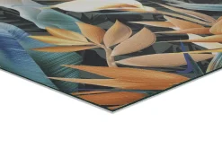 Best Alfombra de cocina - Dibujos con hojas - - 52 x 100 cm - RICCI Amarillo