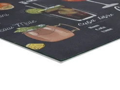 Alfombra De Cocina-Alfombra de cocina - Diseños de cócteles - - 52 x 200 cm - RICCI Negro