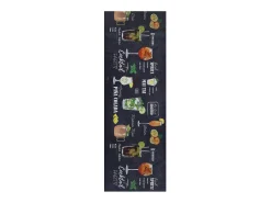 Alfombra De Cocina-Alfombra de cocina - Diseños de cócteles - - 52 x 200 cm - RICCI Negro