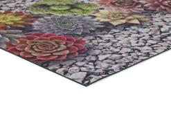Alfombra De Cocina-Alfombra de cocina - Diseños de cactus - gris - 52 x 100 cm - SPRINTY Multicolor