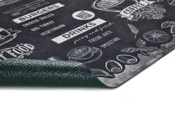 Alfombra de cocina - Diseño de menús - - 52 x 200 cm - RICCI Negro Clearance