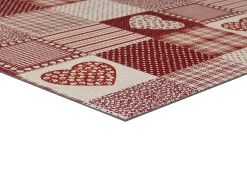 Outlet Alfombra de cocina - patchwork - - 48 x 200 cm - SALLY Rojo