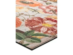 Alfombra de cocina - dibujos con flores - - 52 x 100 cm - RICCI Multicolor