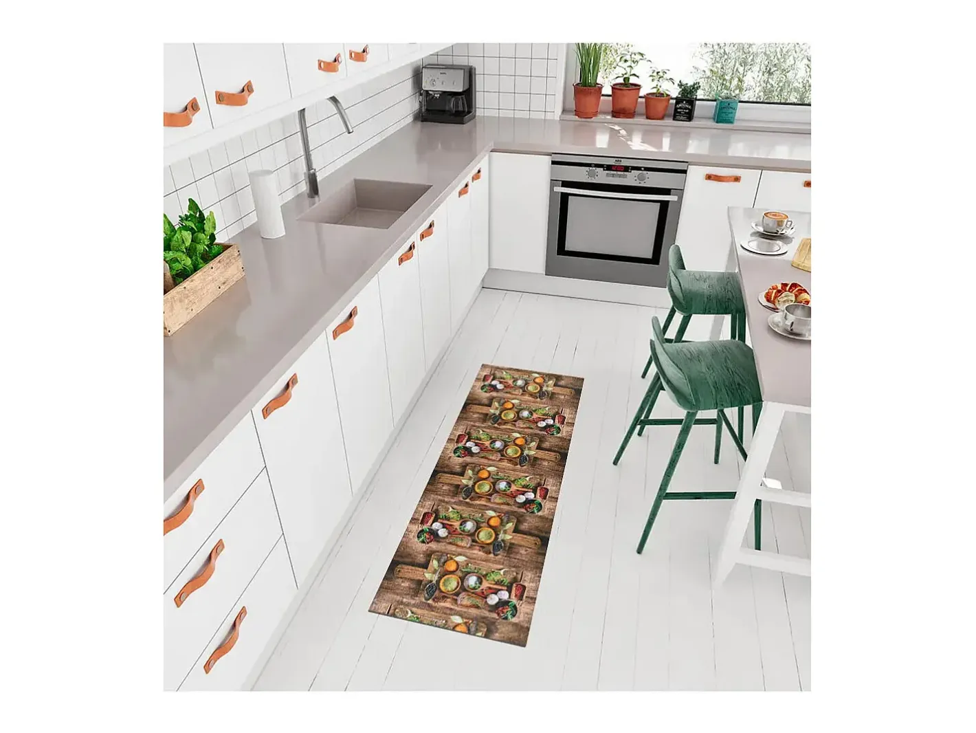 Alfombra De Cocina-Alfombra de cocina - diseños con especias - - 52 x 200 cm - RICCI Multicolor