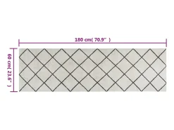 Alfombra de cocina lavable terciopelo cuadrados 60x180 cm ES260918 Gris Hot