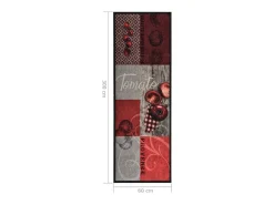 Alfombra de cocina lavable Tomatoes 60x300 cm ES810345 Multicolor