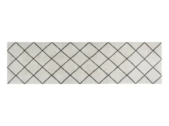 Discount Alfombra de cocina lavable terciopelo cuadrados 45x150 cm ES912117 Gris