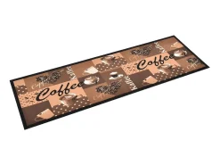 Discount Alfombra de cocina lavable Coffee marrón 60x180 cm ES252523 Multicolor