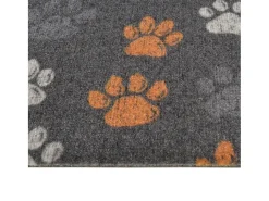 Alfombra De Cocina-Alfombra de cocina lavable terciopelo dibujo de patas 45x150 cm ES279710 Multicolor