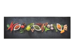 Alfombra de cocina lavable terciopelo dibujo especias 60x180 cm ES211826 Multicolor Clearance