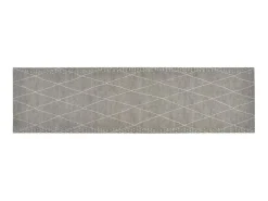 Alfombra De Cocina-Alfombra de cocina lavable terciopelo dibujo rombos 45x150 cm ES942839 Gris