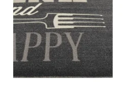 Alfombra De Cocina-Alfombra de cocina lavable terciopelo negro 45x150 cm ES506005 Multicolor