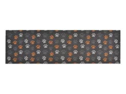 Outlet Alfombra de cocina lavable terciopelo dibujo de patas 60x180 cm ES974397 Multicolor